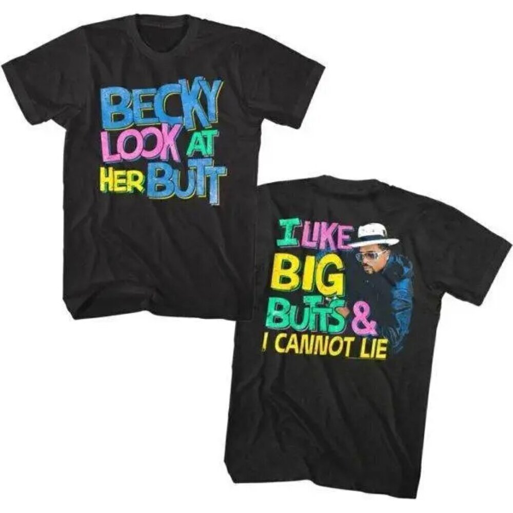 Sir Mix-A-Lot Becky Look At Her Butt T-Shirt Hip-Hop Graphic 2 Sided Fan Tee